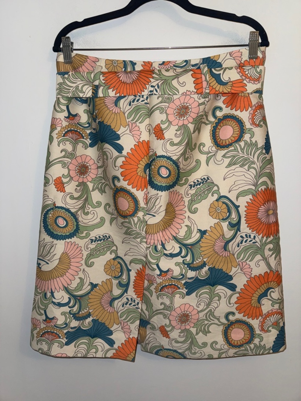 J.Crew Statement Floral Skirt Size 10 Tie Waist A-Line Retro Chic - Picture 8 of 13